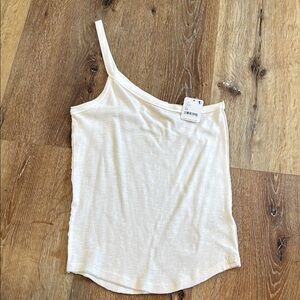 Free People White Asymmetrical Camisole Top